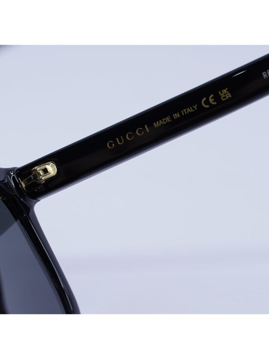 Gucci GG1346SK 001 Sunglasses Black Square Frame, Smoke Lenses